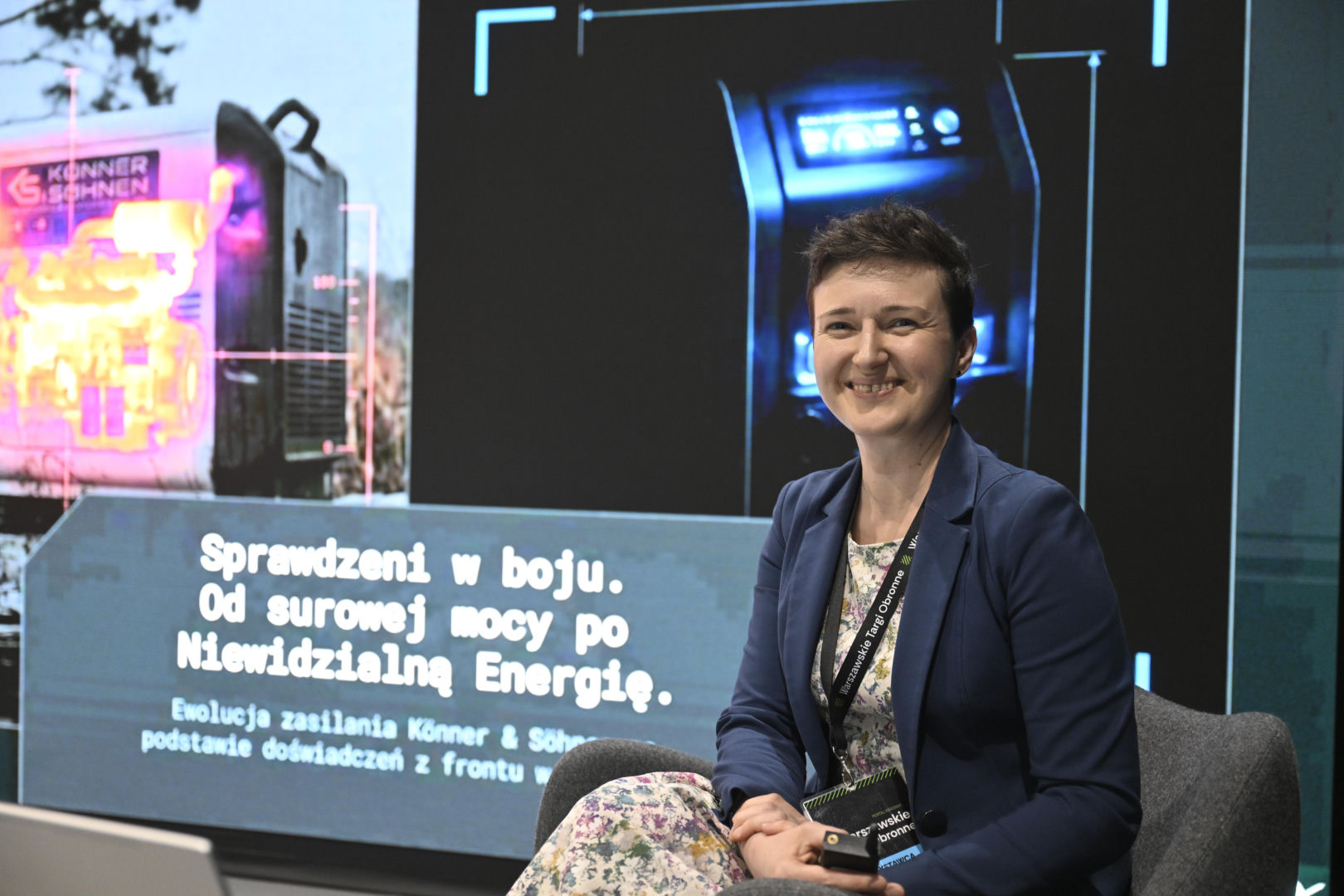 Warszawskie Targi Obronne. . Scena Niebieska. Prezentacja sprawdzeni w boju. Od surowej mocy po „Niewidzialną Energię”. Ewolucja zasilania Könner & Söhnen na podstawie wniosków z frontu w Ukrainie