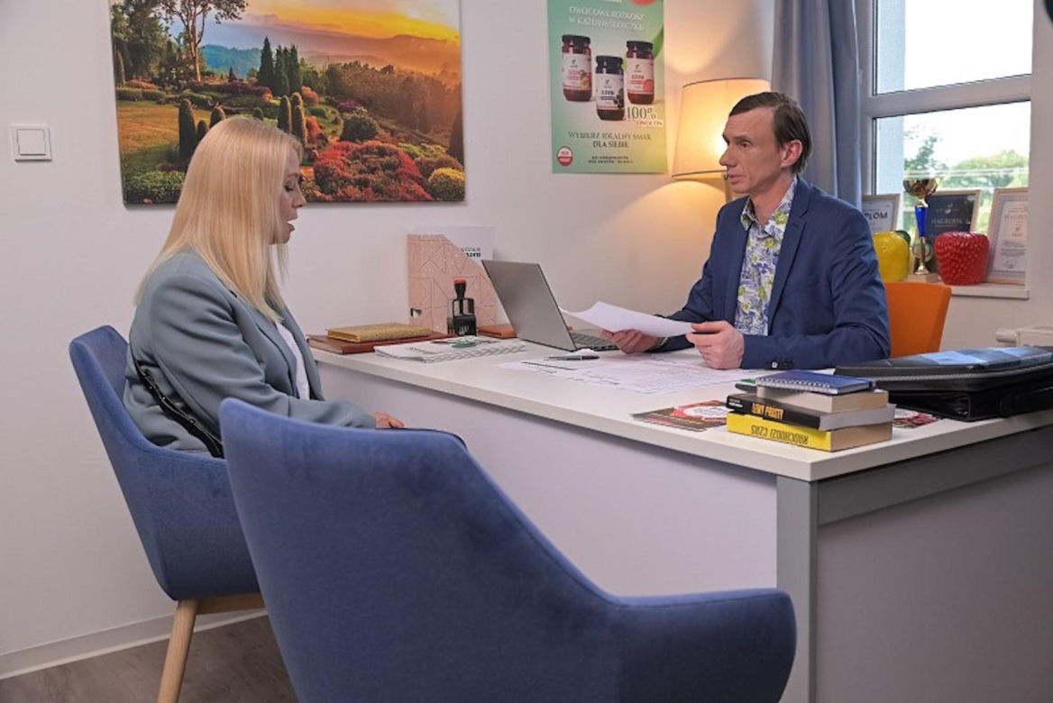 Pierwsza miłość, odcinek 4057: Emilka (Anna Ilczuk), Fryderyk (Andrzej Kłak)