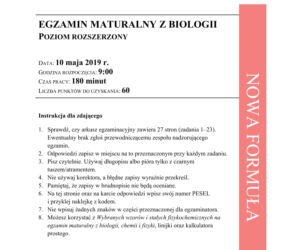 Matura 2019 z biologii [ARKUSZE CKE, ODPOWIEDZI]