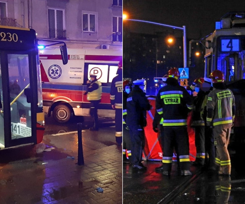 Horror na ulicach Warszawy. Piesza zginęła pod tramwajem, mężczyznę rozjechał autobus