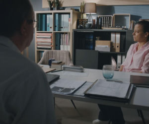 M jak miłość, odcinek 1893. Lekarz Magdy (Dariusz Dobkowski), Magda (Anna Mucha)