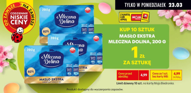 Biedronka szaleje przed Wielkanocą! Cukier i masło za 1 zł, ale tylko dziś