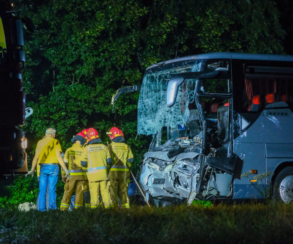 Wypadek busa Kleszczów