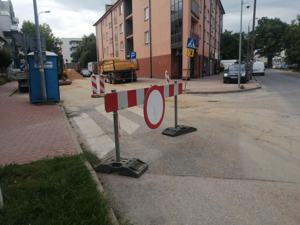Remont na ul. Błonie w Siedlcach