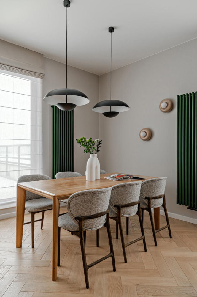 Mieszkanie w kolorach szałwiowej zieleni i ciepłej terakoty