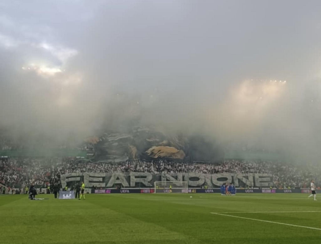 Oprawa - mecz  Legia - Chelsea