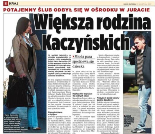 Dziwna tradycja ślubna Marty Kaczyńskiej 