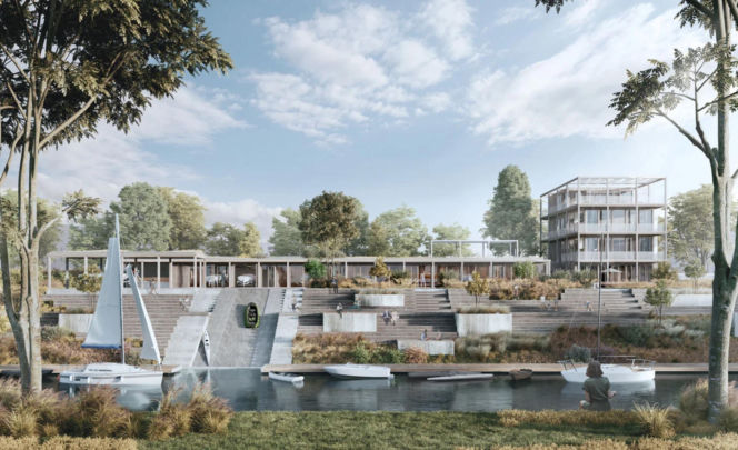 Nowy budynek w Porcie Czerniakowskim - wizualizacje