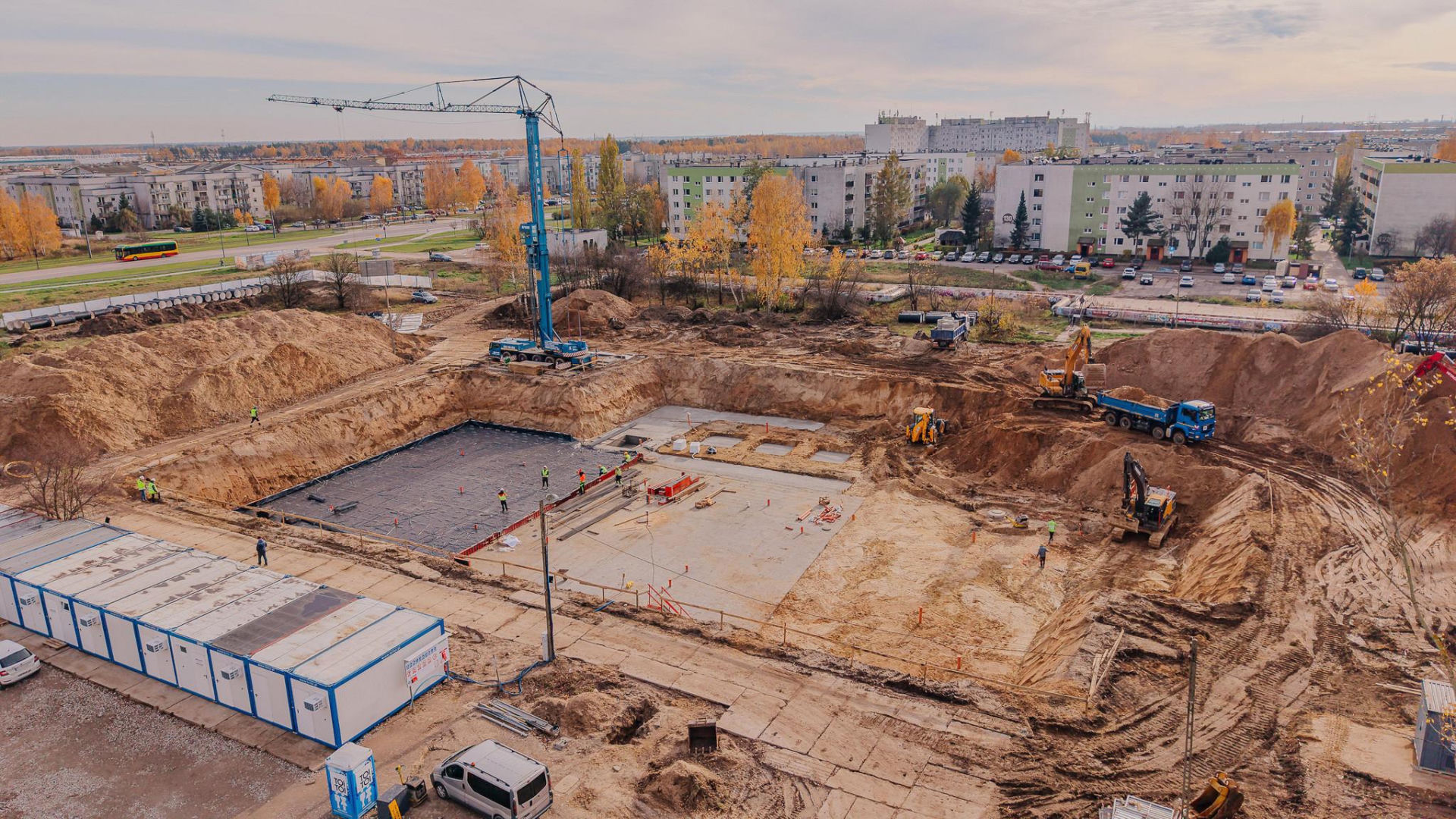 Budowa aquaparku Widzew - stan listopad 2025