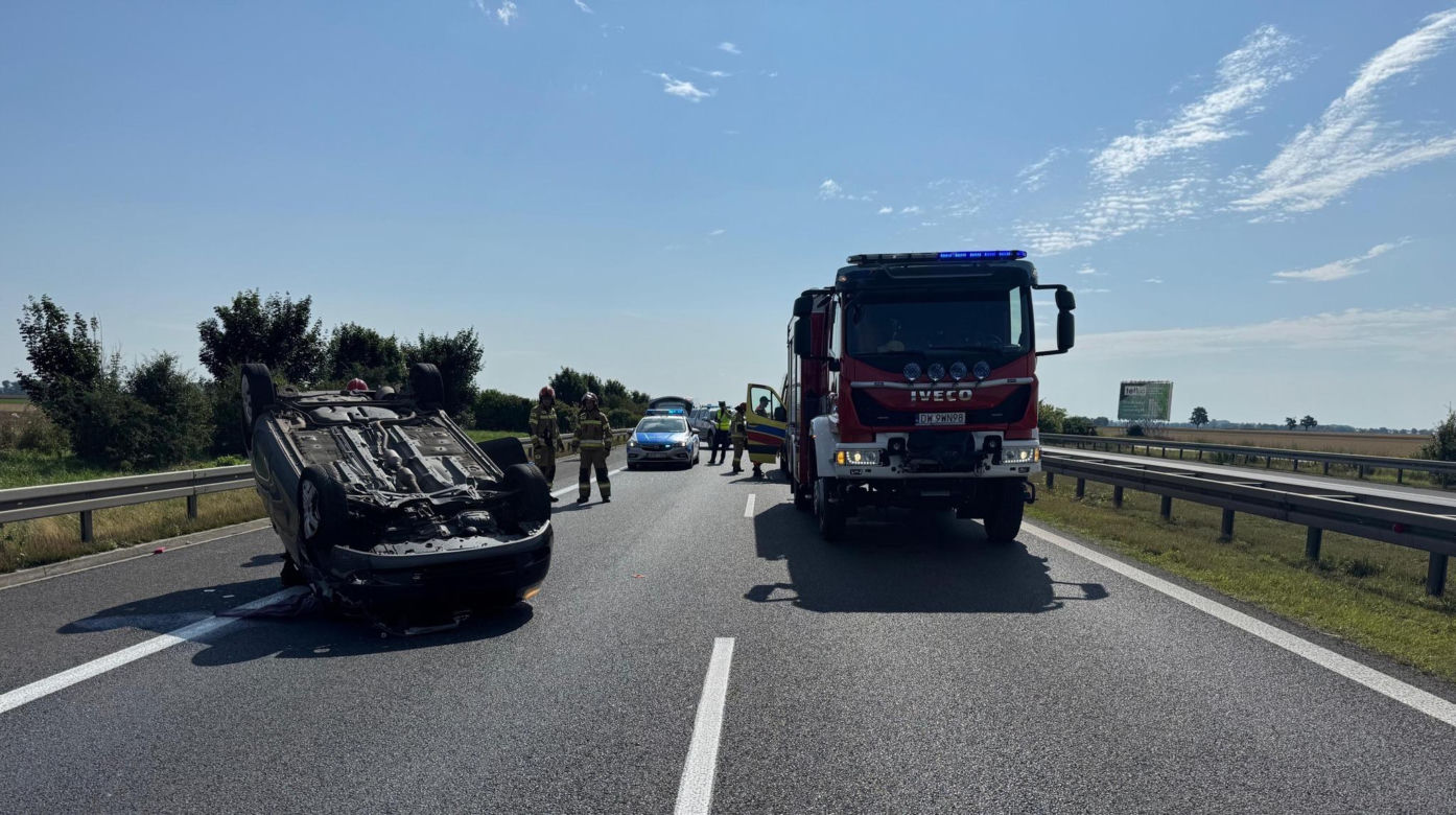 Karambol na S8 pod Wrocławiem. Zderzyło się łącznie 7 pojazdów