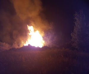 Pożar przy chociwelce