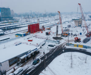 Dworzec Zachodni - realiazacja ścian szczelinowych 