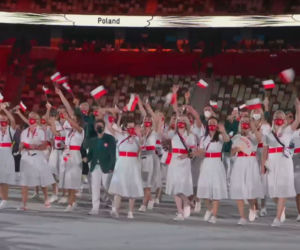 Defilada Polaków podczas ceremonii otwarcia Tokio 2020