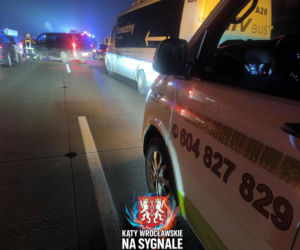 Wypadek na 141. kilometrze A4 pod Wrocławiem