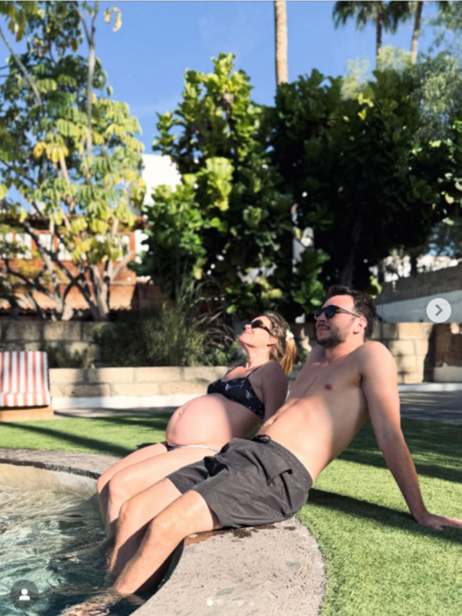 Olga Frycz z rodziną na wakacjach