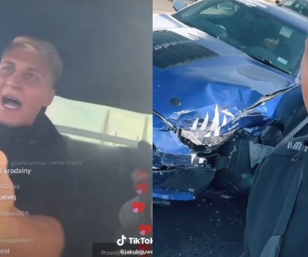 Jakub Guwer - wypadek podczas lajwa na TikToku