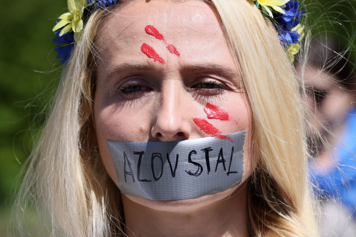 Protest pod Mauzoleum Żołnierzy Radzieckich