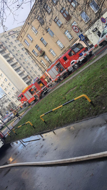 Pożar w wieżowcy przy Wileńskiej w Łodzi