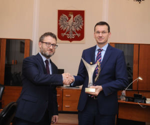 MATEUSZ MORAWIECKI W ROZMOWIE Z HUBERTEM BISKUPSKIM.