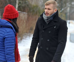 M jak miłość odc. 1220. Iza (Adriana Kalska), Artur (Tomasz Ciachorowski)