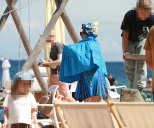 Justyna Sieńczyłło na plaży