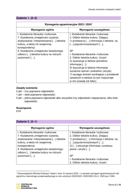 Matura próbna polski odpowiedzi CKE
