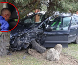 Kompletnie pijany rozbił się citroenem