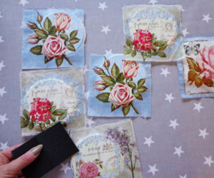 Podkładki pod kubek decoupage na żelazko