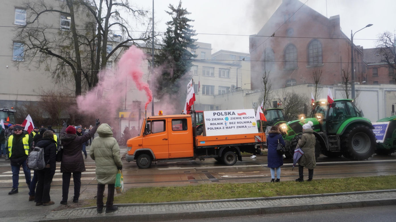 Protest rolników w Olsztynie, 20 lutego