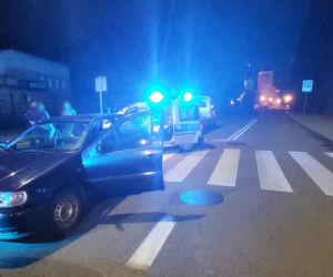 Elbląg: Po pijaku wjechał w radiowóz! Był pijany i zasnął za keirownicą!