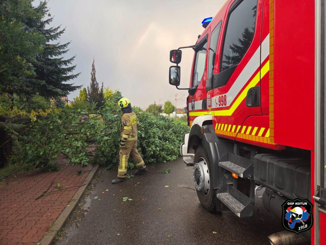 Skutki burz w Siedlcach i powiecie siedleckim