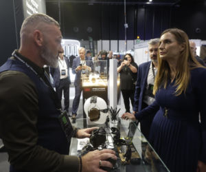 Magdalena Sobkowiak-Czarnecka podczas Warszawskich Targów Obronnych w Expo XXI