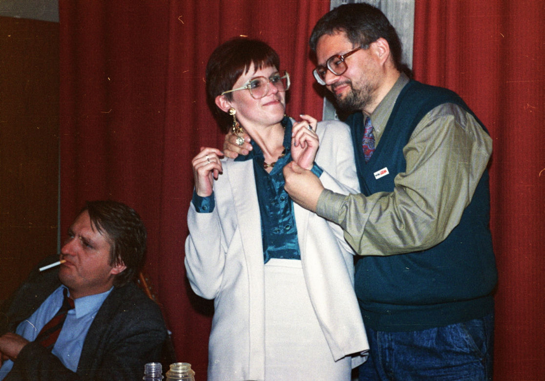 Adam Glapiński. Warszawa, 09.12.1990. II tura wyborow prezydenckicha