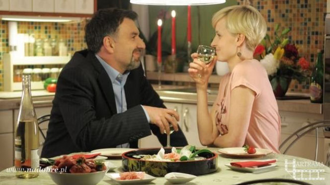 NA DOBRE i NA ZŁE, odc. 494. Michał Sambor (Radosław Krzyżowski) i Nina Rudnicka (Agnieszka Judycka)