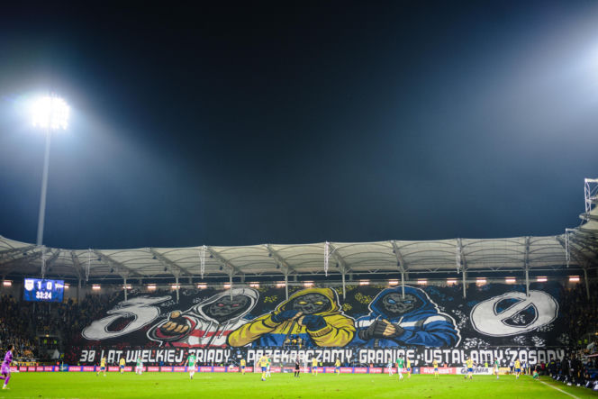 Arka Gdynia - Lechia Gdańsk: Zdjęcia kibiców z derbów Trójmiasta w ramach 23. kolejki PKO BP Ekstraklasy