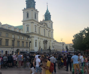 Protest na Krakowskim Przedmieściu