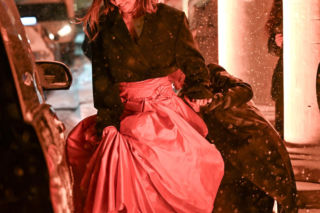 Anna Lewandowska wychodzi z Gali Mistrzów Sportu