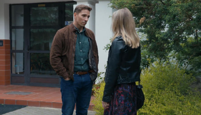 Barwy szczęścia, odcinek 3280. Tomasz (Jakub Sokołowski), Grażyna (Kinga Suchan)