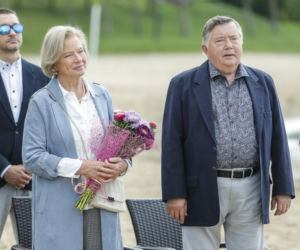 Na Wspólnej, odc. 3199. Maria Zięba (Bożena Dykiel), Włodek (Mieczysław Hryniewicz)