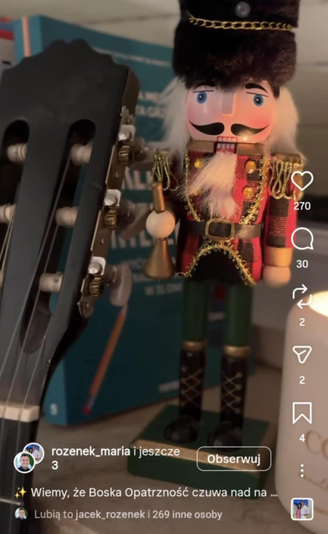 Jacek Rozenek - święta z żoną i synami