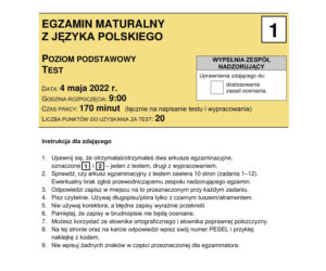 Matura 2022: polski. Arkusze odpowiedzi, pytania CKE. Poziom podstawowy 