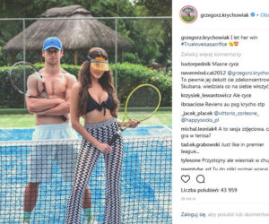 Grzegorz Krychowiak i Celia Jaunat