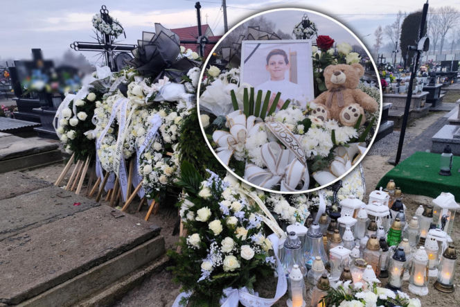Tak wygląda grób 11-letniego Nikodema Mareckiego dwa dni po pogrzebie