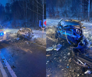 Pięć osób, w tym troje dzieci, zabrały karetki! Potworne zderzenie dwóch aut na DK 16 pod Grudziądzem