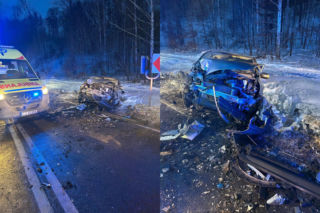 Pięć osób, w tym troje dzieci, zabrały karetki! Potworne zderzenie dwóch aut na DK 16 pod Grudziądzem