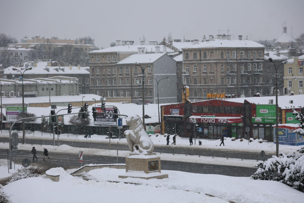 Śnieżyca w Lublinie