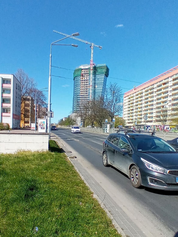 Budowa Hanza Tower - kwiecień 2020