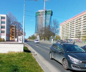 Budowa Hanza Tower - kwiecień 2020