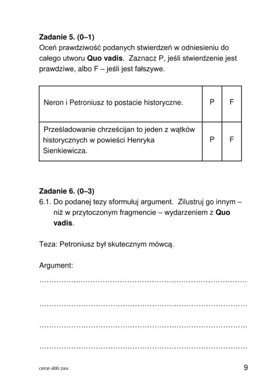 Egzamin ósmoklasisty 2020 - arkusz egzaminacyjny z jęz. polskiego