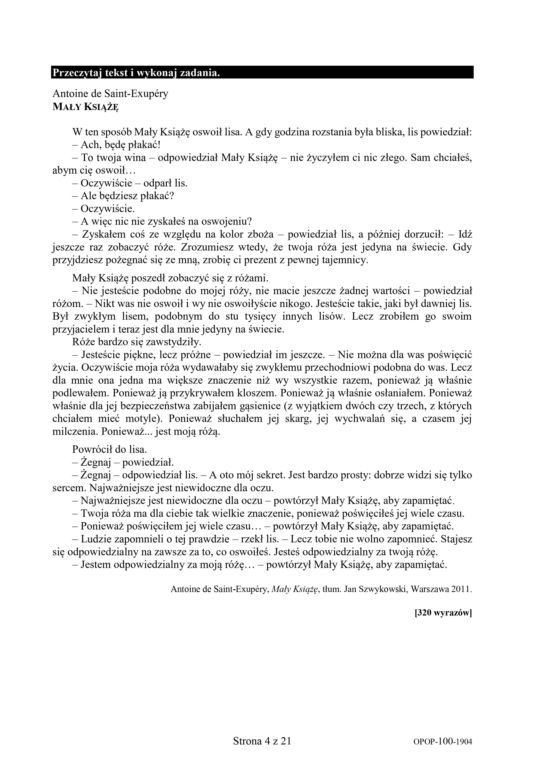 Egzamin ósmoklasisty z języka polskiego. Arkusze CKE 2019
